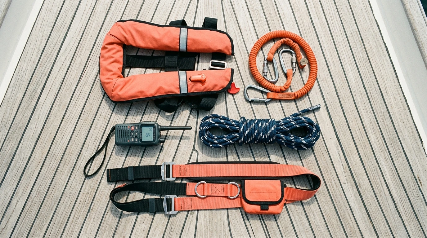 Dotazioni di sicurezza a bordo, giubbotti e cime