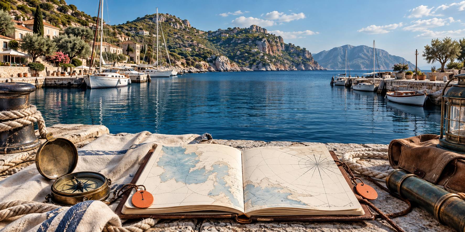 Illustration éditoriale du sujet : Alla Scoperta di Porto Lotti: Un Gioiello Nascosto tra Storia e Mare